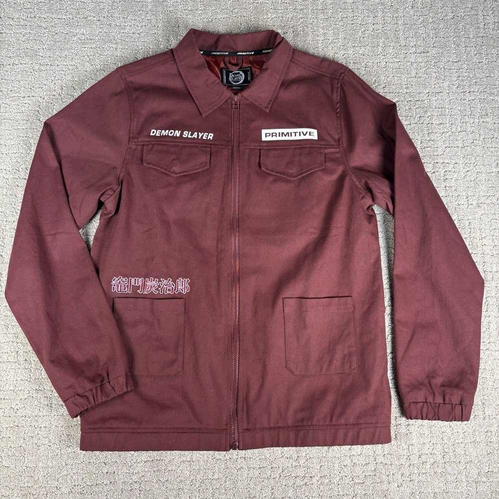 Primitive X Demon Slayer Jacket Small Burgundy Tanjiro EUC